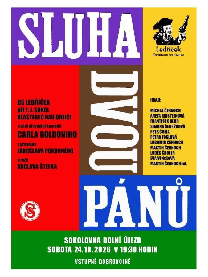 Pozvánka na divadlo Sluha dvou pánů